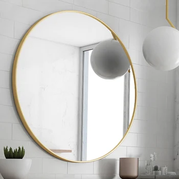 Moderné Veľké Zrkadlo Kúpeľňa Fogless Na Stenu Make-Up Zrkadlo Namontované Márnosť Kolo Zobraziť Espelho Grande Domácnosti