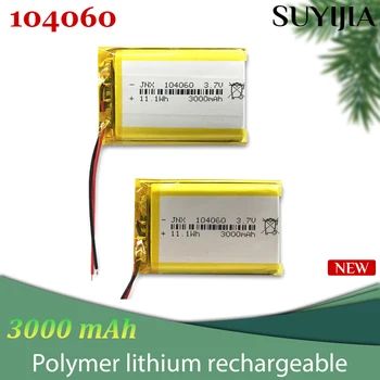 3,7 V 3000mAh Lítium-Polymérová Nabíjateľná Batéria 104060 pre Tablet PC Kamera GPS Navigátor MP5 DVR Bluetooth Reproduktor Prehrávač