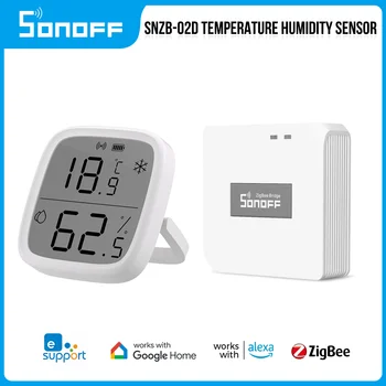 SONOFF SNZB-02D Zigbee 3.0 LCD Teplota Vlhkosť Senzor Smart Home Mini Vysokú Presnosť Senzorov Pracuje S Alexa Domovská stránka Google