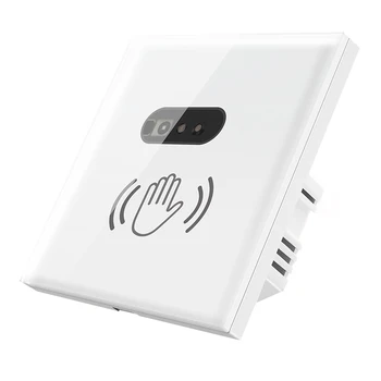 Wall Light Switch Sklo Displeja Panel Anti-scratch Ľahká Drhnúť Žiadny Dotyk Potrebné Smart Wall Light Switch EÚ Infračervené Senzoricko