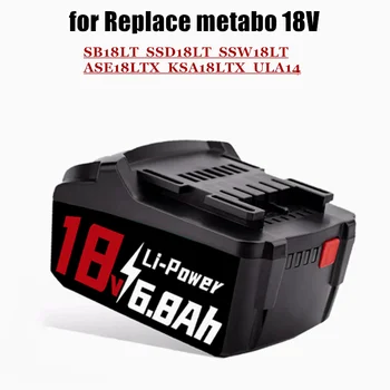 18V Li-ion Batéria pre Nahradiť Metabo Batérie 18V Nástroje 625459 625459000 SB18LT SSD18LT SSW18LT ASE18LTX KSA18LTX ULA14