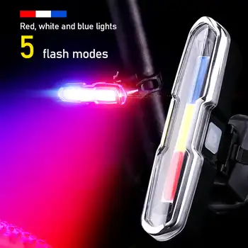 3 Prilba Farba Svetla LED 5 Režimov Svetlometu 110 Lúmenov USB Bicykli Lampa zadné Svetlá Baterka Bicykel Zadné Svetlo pre jazdu na Bicykli