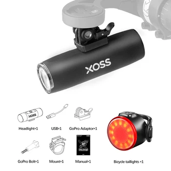 XOSS Bicyklov Svetla 400Lumen Bicykli Svetlometu Power Bank Baterka Riadidlá USB Nabíjanie MTB, Road na Bicykli Zvýraznite