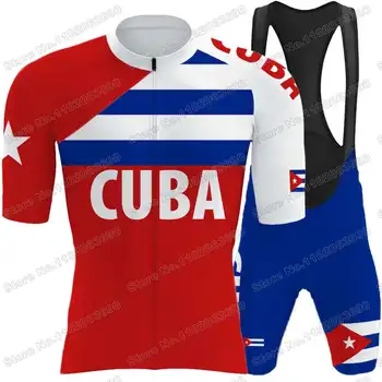 Tím Kuba 2023 Cyklistika Dres Nastaviť Letné Cyklistické Oblečenie Mužov Cestnej Bike Košele Vyhovovali Cyklistické Šortky Podbradník MTB Jazdenie jednotné