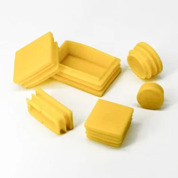 Žltá trubice plug námestie trubice kolo trubice plug vnútri stoličky footpad plastové vnútorné plug