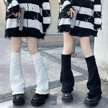 Anime Girls Y Demo Sladké Y2k Farbou Tvárny Leg Warmers Cosplay Pletené Topánky Kryt Jk Jednotné Ponožky Ženy Jar