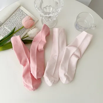 Novej kórejskej verzii jemné kravatu ponožky čistej bavlny Japonské dievčatá ružové všetko bavlnené ponožky