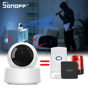 SONOFF GK-200MP2-B Mini Bezdrôtová Wifi IP Kamera Ewelink APP 360 IČ 1080P HD Baby Monitor Dozor, Bezpečnostný Alarm Smart Home