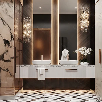 2021 súčasnej 24 palcový kúpeľňa márnosť set s kabinetu kúpeľňa vaniti