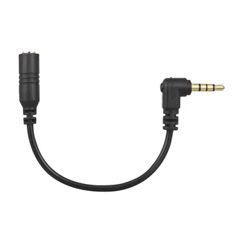 3,5 mm 3 Pól Žena na 4 Pól TRRS Muž v Pravom Uhle Mikrofón Kábel Adaptéra Audio Stereo Mic Konvertor
