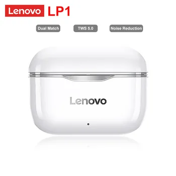 Orignal Lenovo LP1 TWS Bezdrôtový Headset Bluetooth 5.0 Slúchadlá Dual Stereo Zníženie Hluku HIFI Basy Touch Ovládania 300mAH