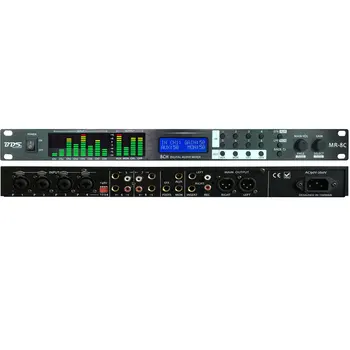 PÁN-8C Digitálny Audio Mixer Konzoly Vysoký Výkon Reproduktorov Zosilňovač, Mikrofón s LCD Displejom