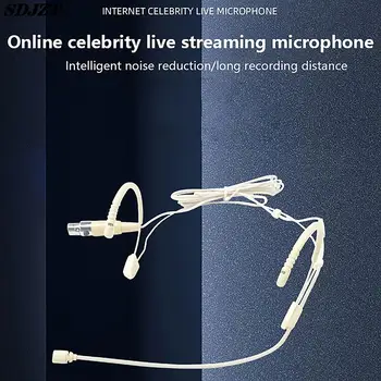 1Pc Dvojité Earhook Headset Mikrofón Headworn Všesmerového Kondenzátora Kazety Bezdrôtový Earhook Reproduktor Headset