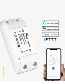 Tuya WiFi Smart Light Switch Univerzálny Chránič Časovač Inteligentný Život APP Bezdrôtové Diaľkové Ovládanie Práce s Alexa Domovská stránka Google modul