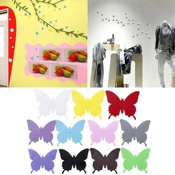 K1MF 12Pcs Elegantný 3D Butterfly Nálepky na Stenu Motýle Obtlačky Decor Art DIY Domova