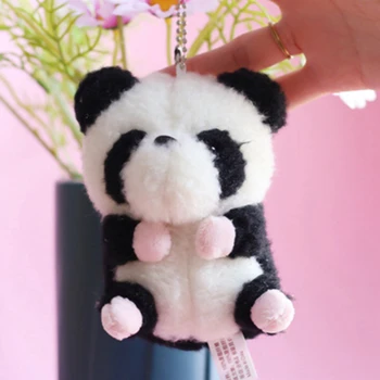 Roztomilý Realisticky Panda Keychain Plnené Bábiky Panda Batohy Auto Taška Keyring Muži Ženy Kúzlo Panda Prívesky Dievčatá Darček K Narodeninám