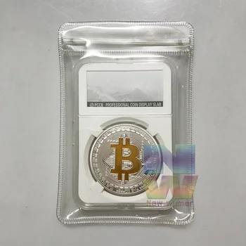 Strieborné Pozlátené Bitcoin Mince Zberateľské Darček Casascius Bit BTC Mince Umelecké Zbierky Fyzickom Zlate Pamätné Mince PCCB prípade