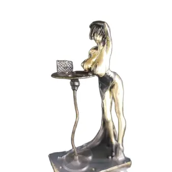 12cm Čistej medi, veľký hrudník, dlhé nohy, sexy krása, ručne vyrábané ozdoby, sochy ukazuje nahé ženy
