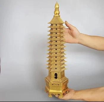 50 cm veľké 2023 DOMOV Spoločnosť FENG SHUI Účinnú ochranu exorcise zlých duchov, mestský dom, MEĎ WEN CHANG TA Pagoda veža
