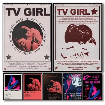 Tv Dievča Francúzsky Ukončiť Milovníkov Rockovej Plagáty Estetické Hudobný Album Mitski Vintage Plátno Na Maľovanie Domáce Dekorácie Na Stenu Art Izba Dekor