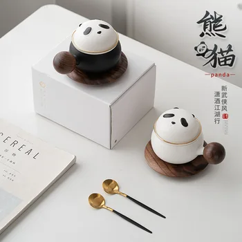Panda Keramické Čaj Infuser Pohár Office Čaj Nastaviť Osobné Špeciálne Kreatívne Pohár s Vekom Čaj Oddelenie Pohár Šálku Kávy