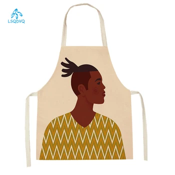 Africká Žena Vzor Kuchynské Zástery pre Dospelých, Deti, Domácnosť na Čistenie Zástery Pečenie Príslušenstvo bez Rukávov Varenie Pinafore