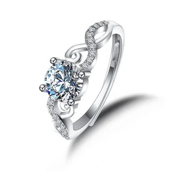 Romantický Úprimné Sľub, Záväzok Prstene Biele Módy Krúžok S Drill prstene pre Ženy Zapojenie Jemné šperky Výročie Dary