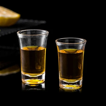 6pcs Shot Okuliare Nerozbitné Poháre Piva s Ťažkými Base Whisky Poháre 25/50 ml