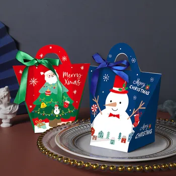 5 ks Vianočné Darčekové Krabice Santa Claus Dom Candy Box Veselé Vianoce Boxy, Tašky, Obaly Nový Rok 2022 Vianoce Dragee Darčekové Tašky