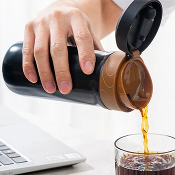 Francúzsky Stlačte Káva, Fľaša Tepla Zachovanie Kávy Filter Fľaša Odolnosť voči Korózii Tesnenie Nepresakuje na Domácej Kuchyne, Kancelárie