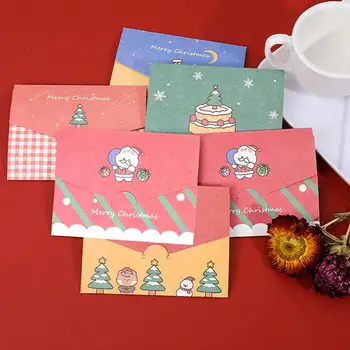 5 ks Nádherné Vzor Viaceré Štýly Vyjadriť Želanie Skladací Typ DIY Vianočné Pohľadnice Dekor Požehnanie Karty na Narodeniny