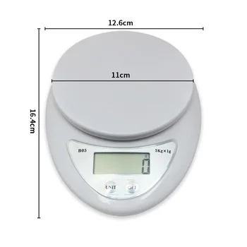 1 Ks 5 kg/1g Prenosné Digitálne Rozsahu LED Elektronické Váhy Potravín Rovnováhu Meranie Hmotnosti Kuchyňa LED Elektronické Váhy